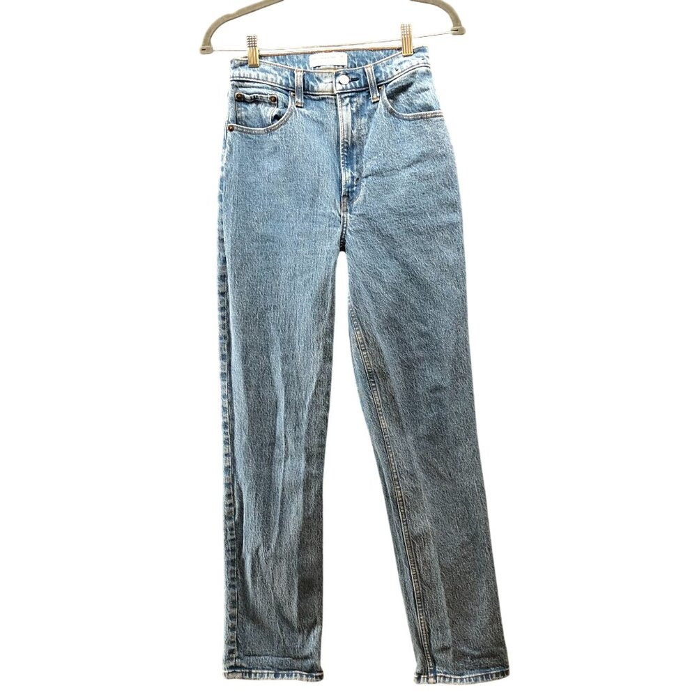 Abercrombie & Fitch The 90s Straight Ultra High Rise Jean Womens 2R / 26 Blue